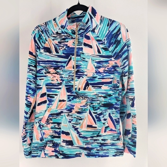 Lilly Pulitzer Pier Pressure Pull Over Size S - Picture 1 of 5